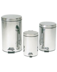 Cubo con pedal baño Inox 12 litros