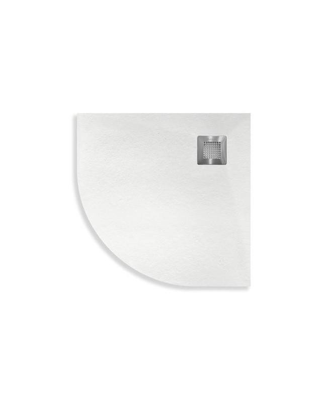 Plato ducha NUOVVO CURVE resina 80*80  R50 pizarra blanco