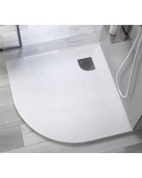 Plato ducha NUOVVO CURVE resina 80*80  R50 pizarra blanco