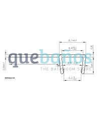 Goma aleta 6mm cierre puerta/puerta. Ala 1.5 mm