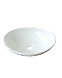 Lavabo cerámico oval blanco 