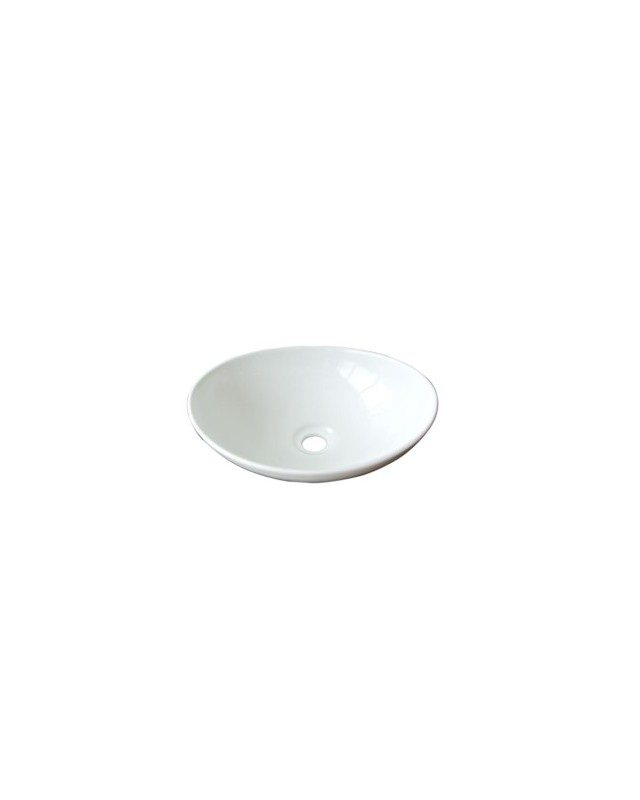 Lavabo cerámico oval blanco 