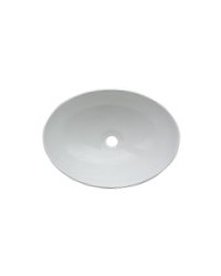 Lavabo cerámico oval blanco 