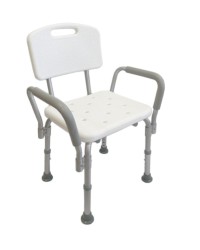 SILLA DE DUCHA REGULABLE CON REPOSABRAZOS