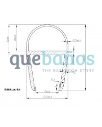 Goma cierre burbuja para 10 mm